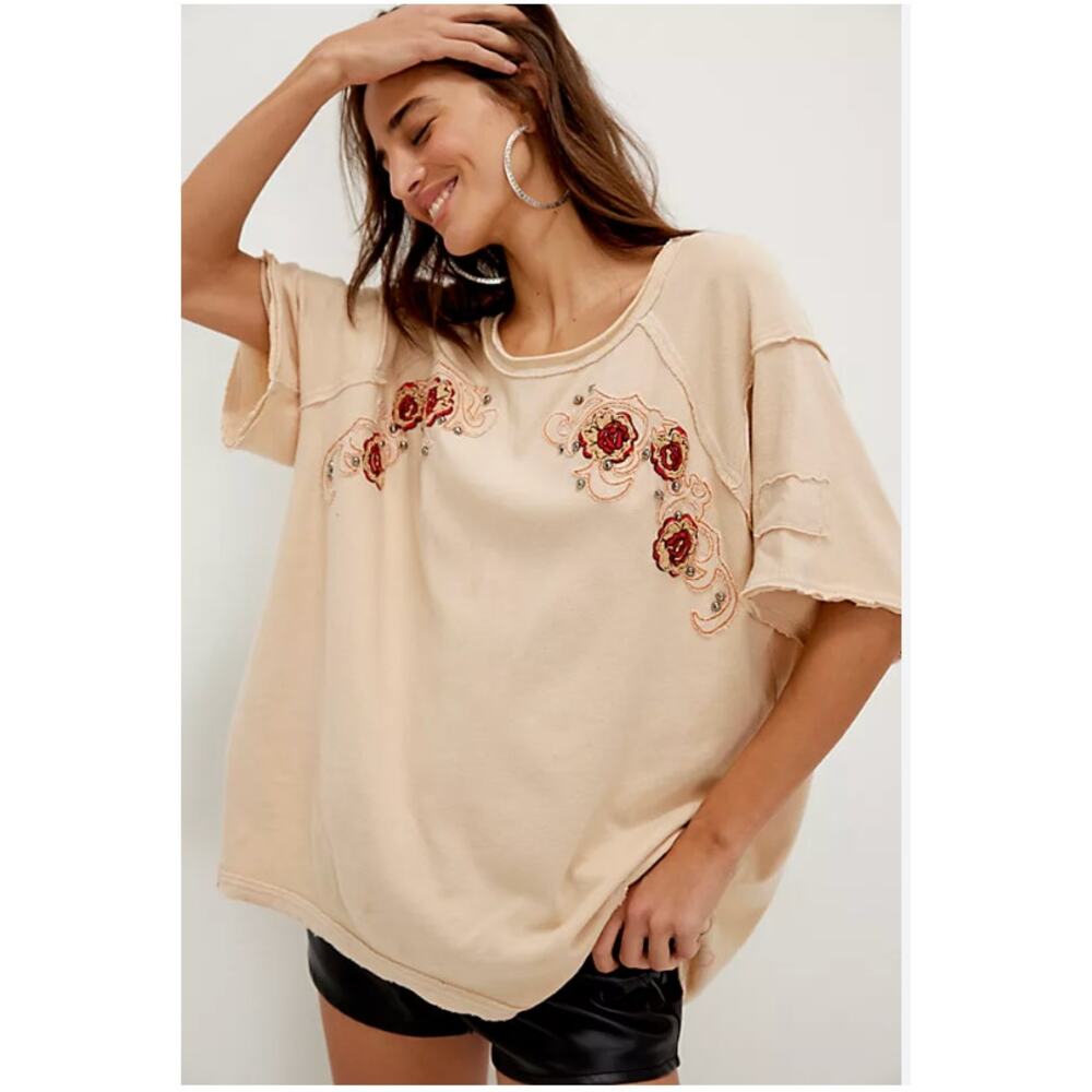 Free People We The Free Harper Tee Shirt Medium NEW